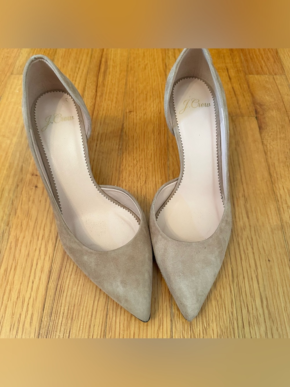 J.Crew Suede Pumps in an ashen brown /taupe size 5 made in Italy